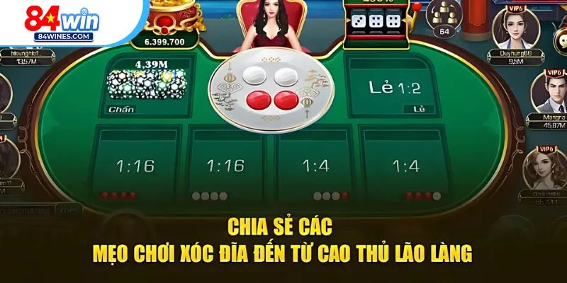Áp dụng chiến thuật chơi xóc đĩa 84win ngay!