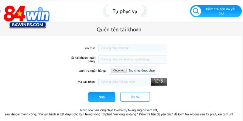 Khôi phục mật khẩu dễ dàng với chỉ dẫn đơn giản, nhanh chóng đăng nhập 84win