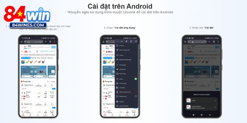 Chỉ với vài bước đơn giản, tải app 84win ngay và bắt đầu trải nghiệm game tuyệt vời
