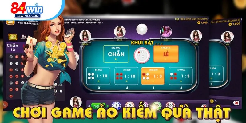 Tổng quan sảnh game xóc đĩa 84win